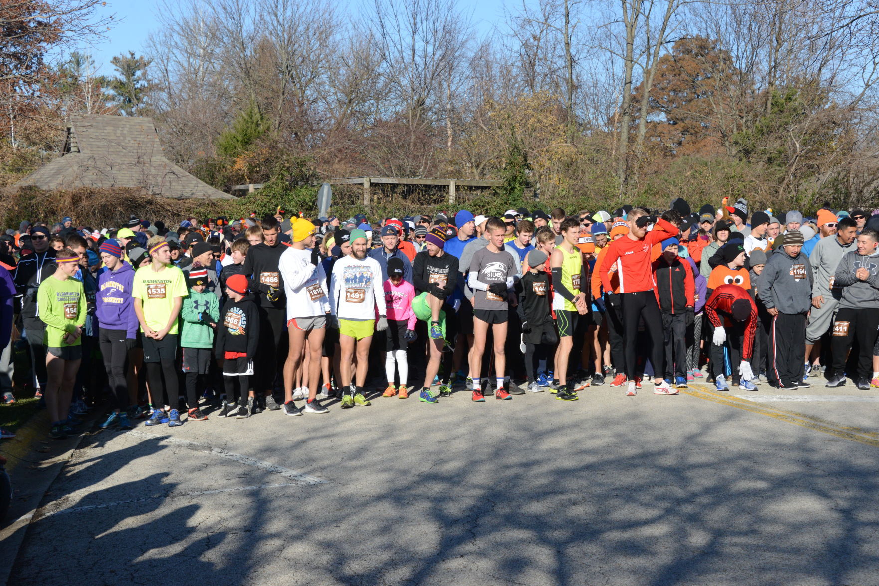 The adults get ready to race